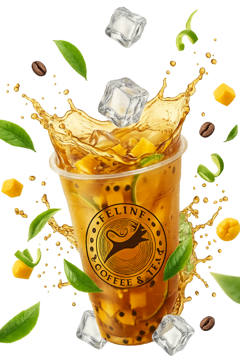 Ly trà trái cây Feline Coffee & Tea
